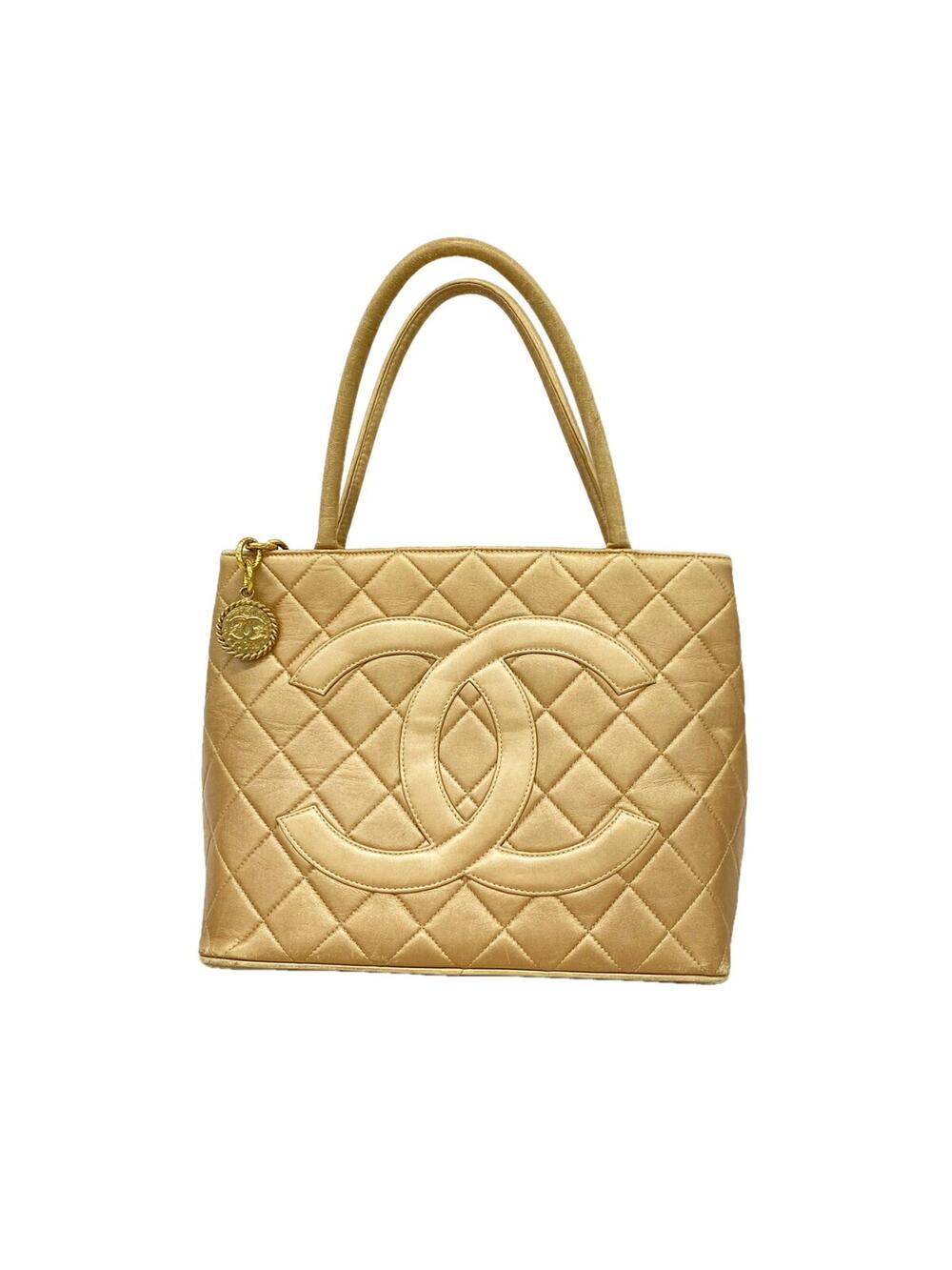 Chanel Medallion Tote Quilted Caviar #326187C14B